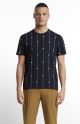 T-shirt Champion navy with white vertical stripe 211678 S18 BS501 NNY