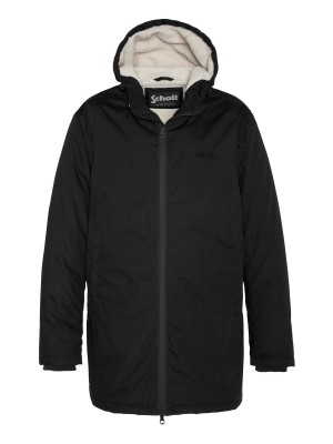 Veste Longue à Capuche Schott Bluster Sherpa Black