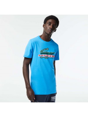 Lacoste HOMME-TH5196-00 - T-shirt imprimé - vert/bleu marine/vert